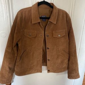 BROWN GENUINE LEATHER B-U-M SHACKET